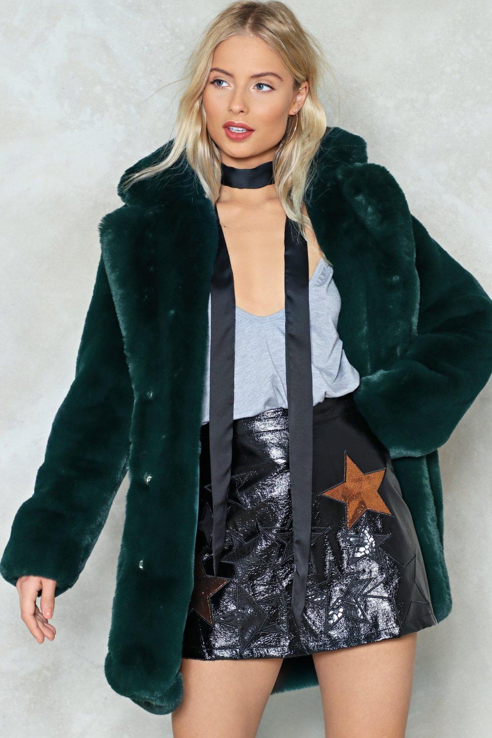 emerald fur jacket