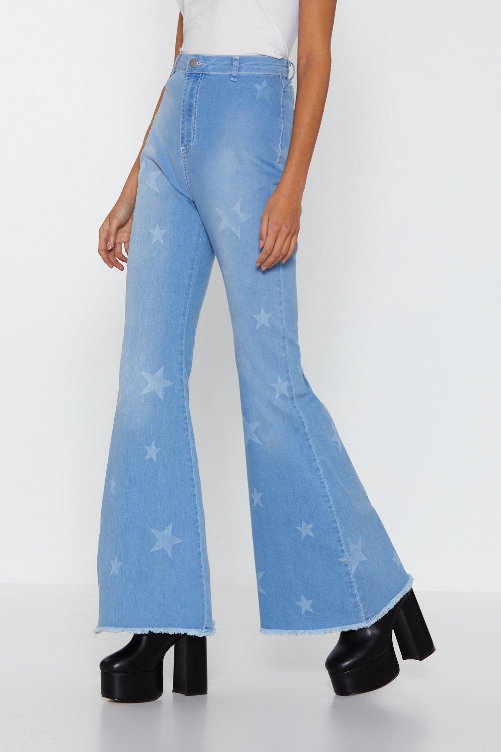 stars on jeans