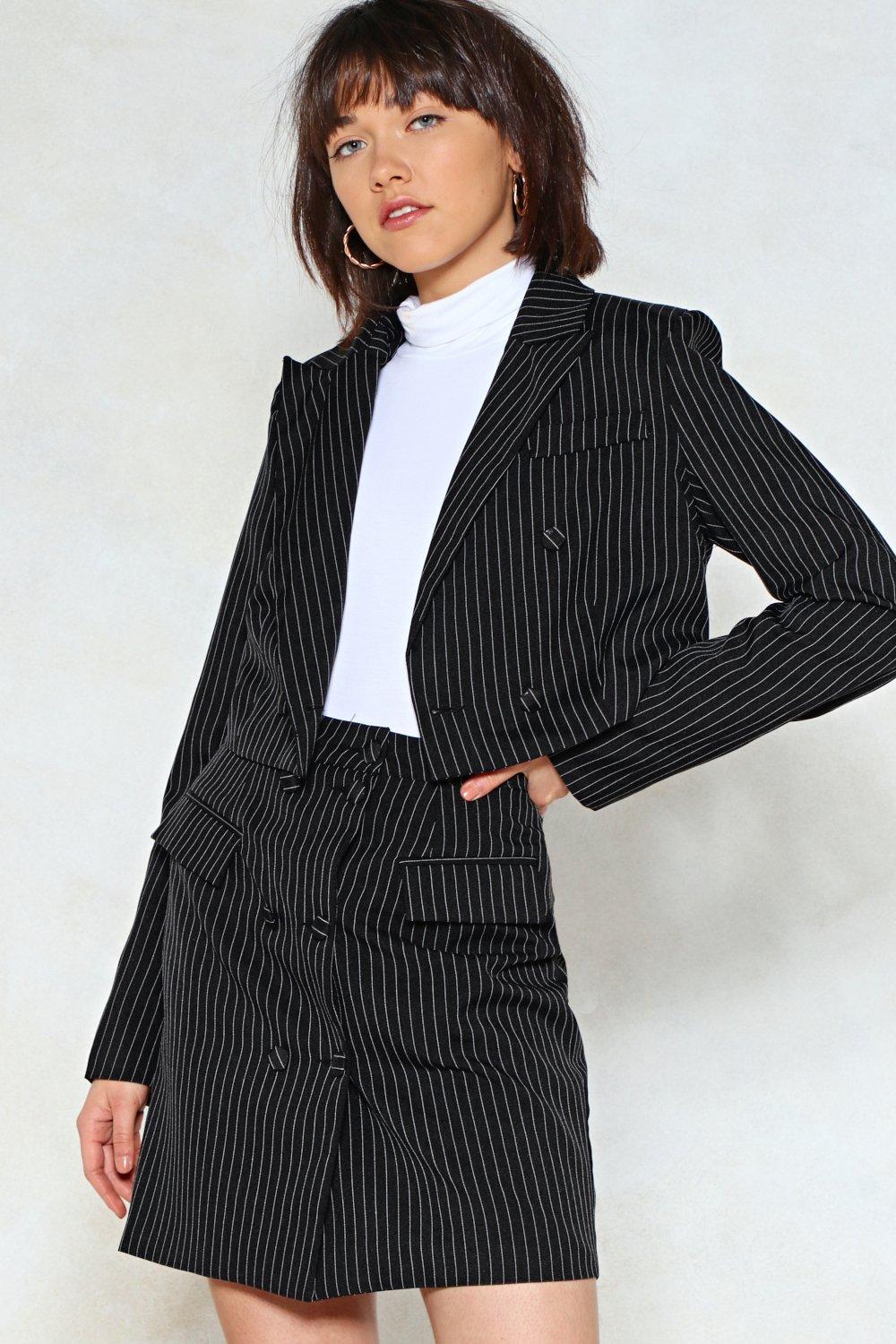 Nasty Gal Synthetic "mix Business With Pleasure Cropped  