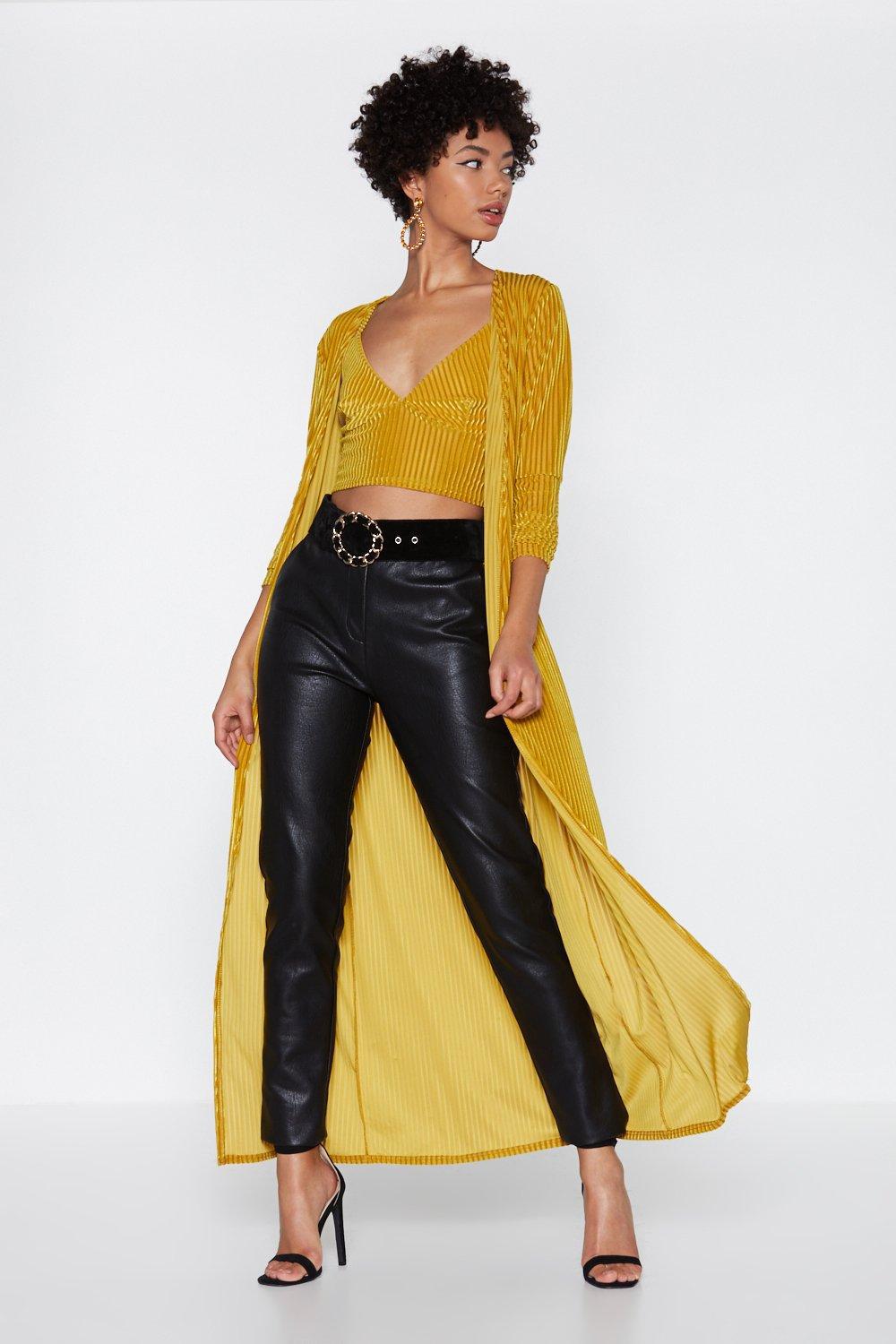 mustard duster jacket