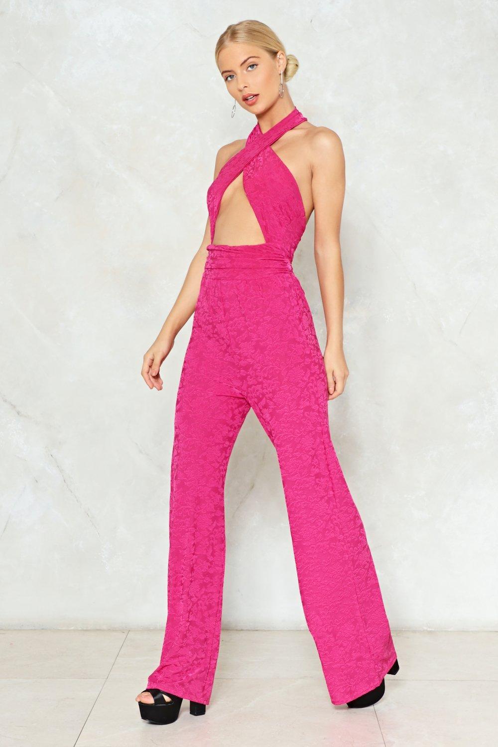 nasty gal pink jumpsuit