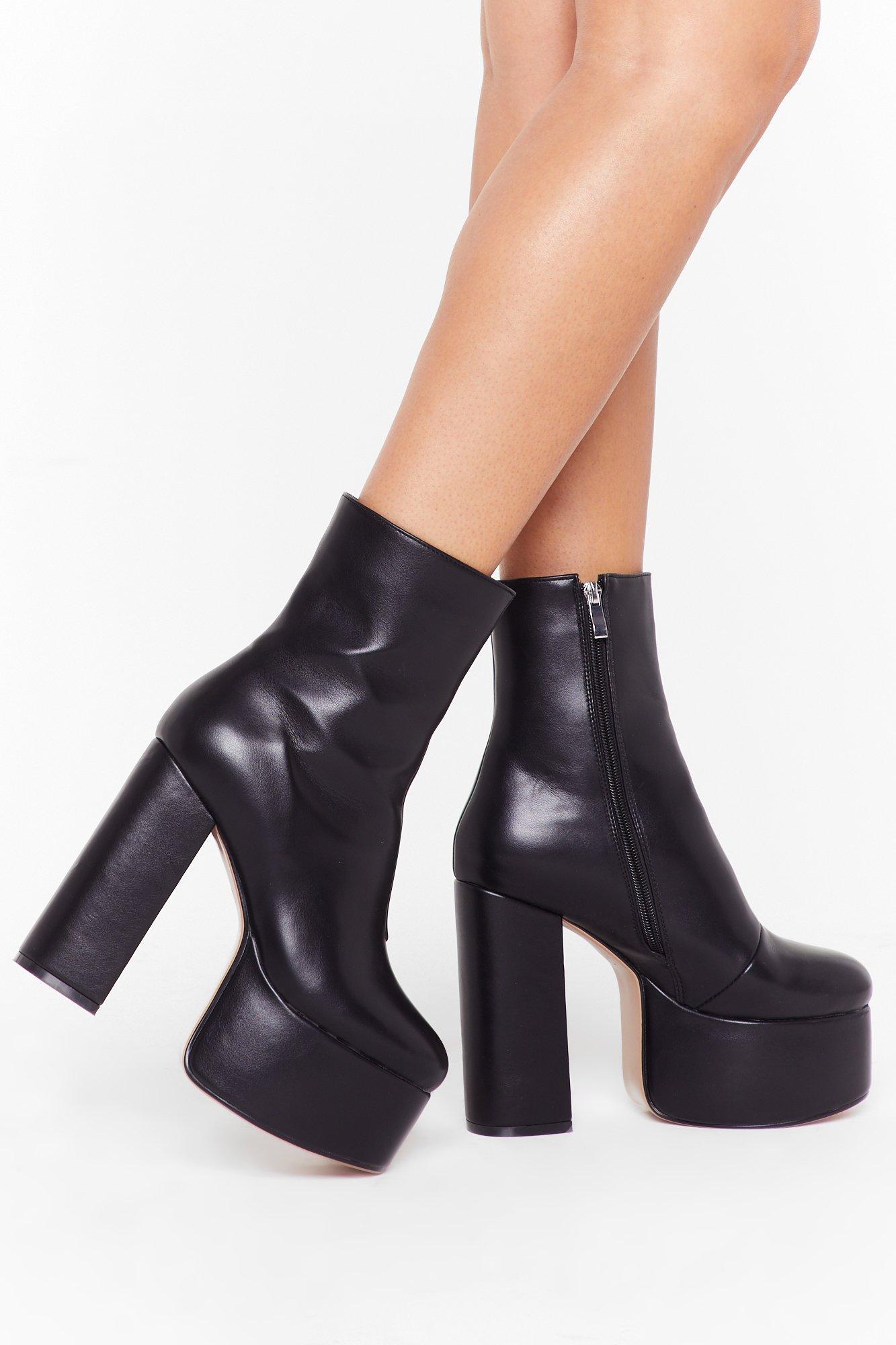 nasty gal boots platform