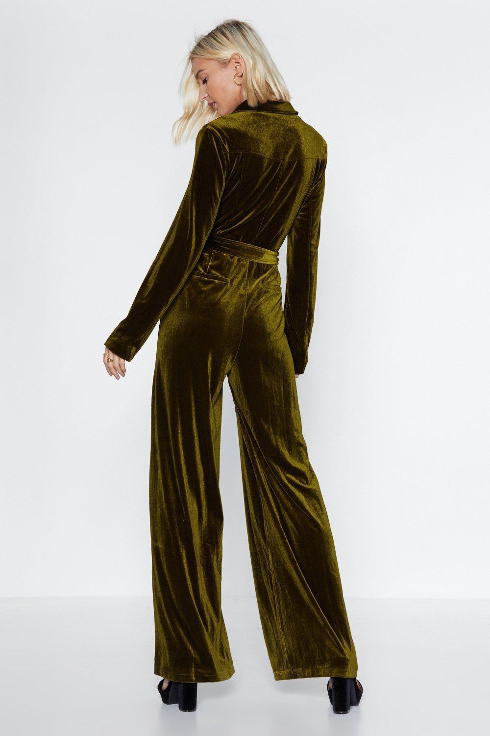 nasty gal velvet jumpsuit