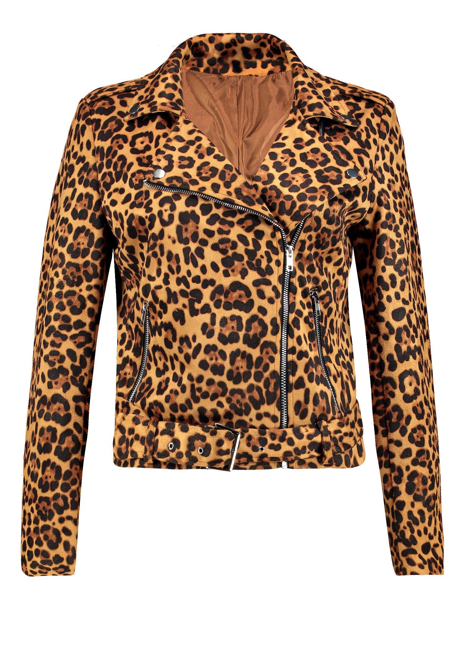 Nasty Gal Synthetic Alice Leopard Moto Jacket in Brown Lyst