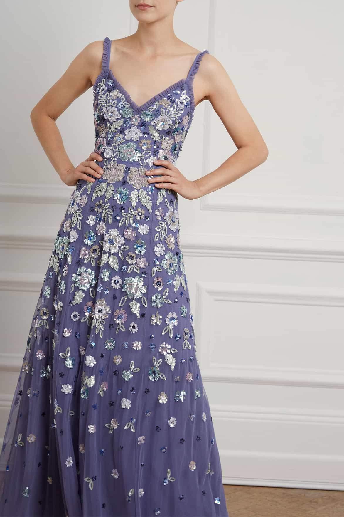needle and thread wildflower sequin gown