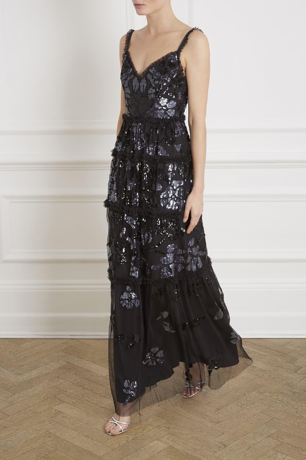 needle and thread floral gloss dress