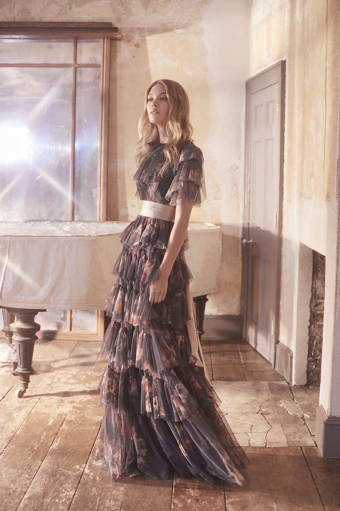 venetian rose tulle dress