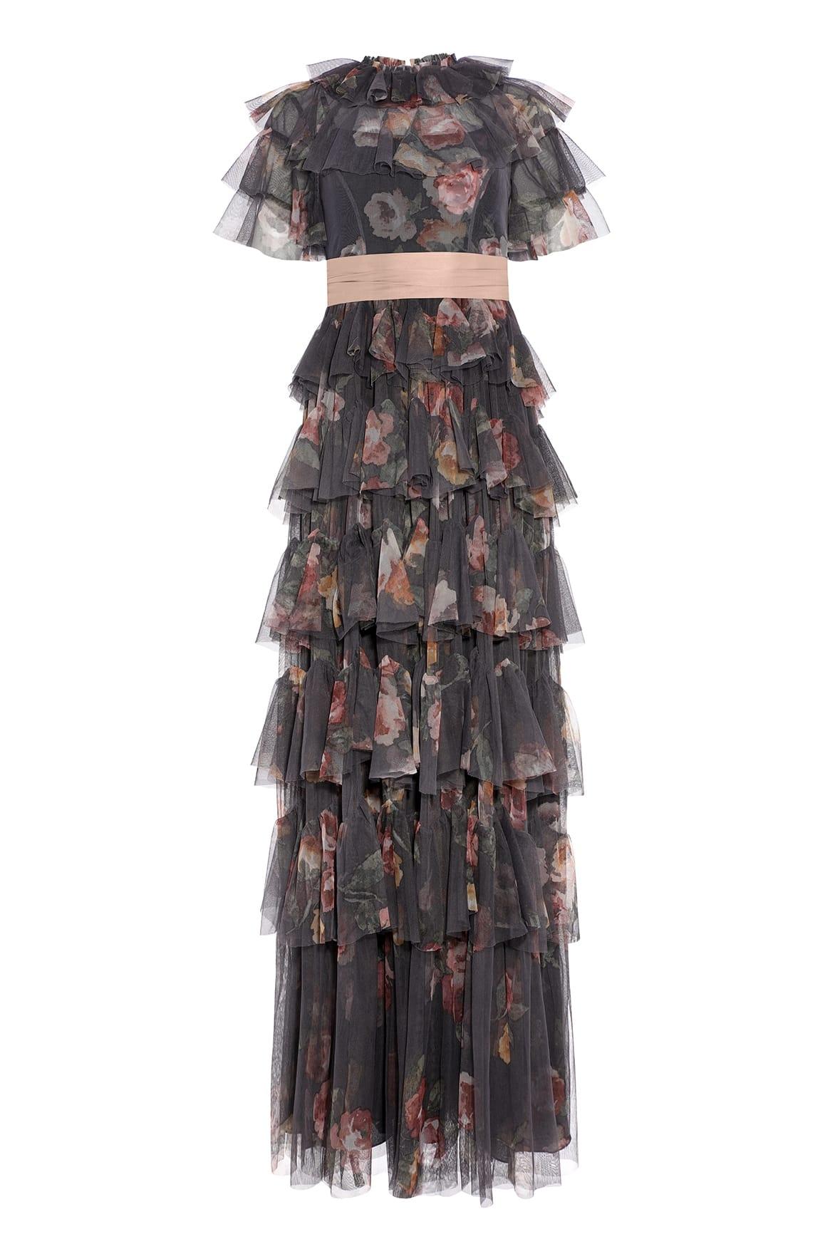 Venetian rose tulle gown Clearance