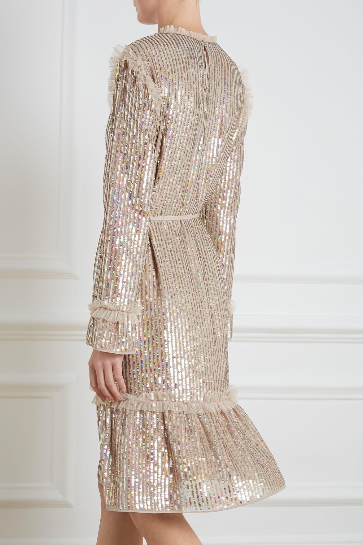 needle and thread gloss sequin dress