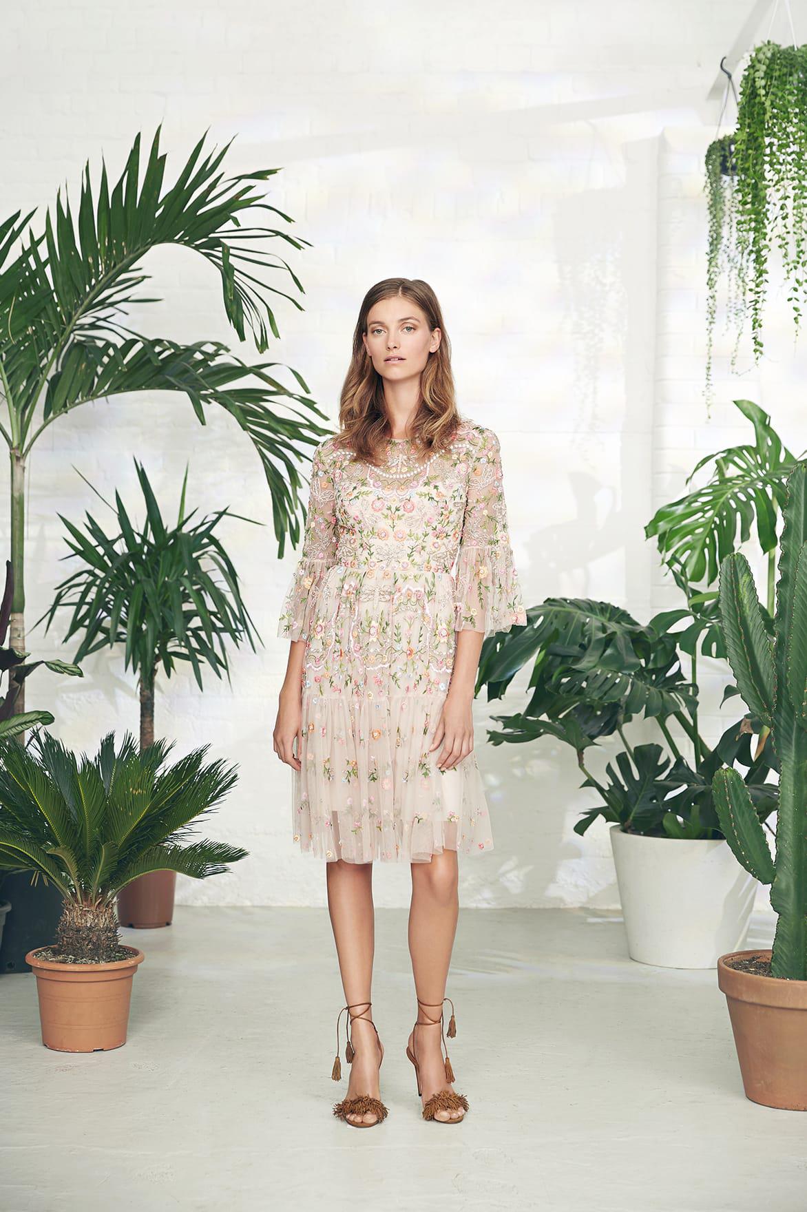 dragonfly garden midi dress