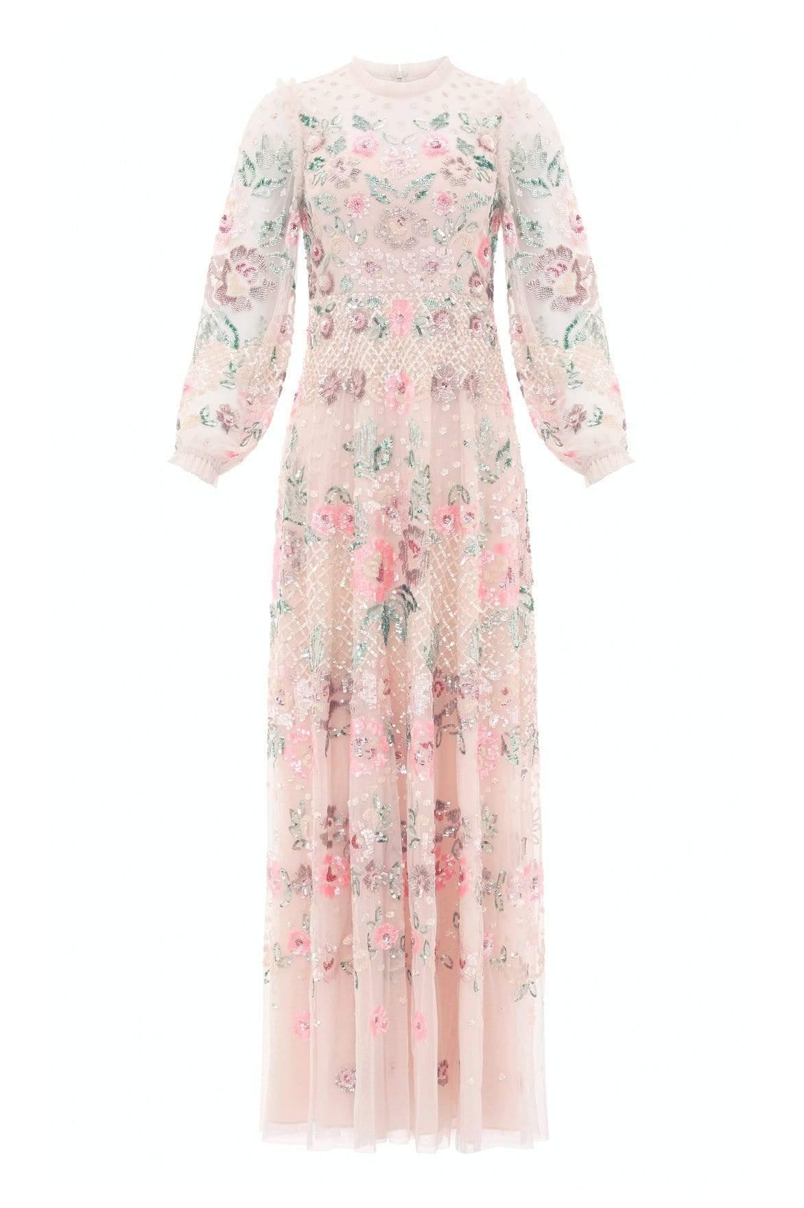 elements long sleeve gown needle and thread