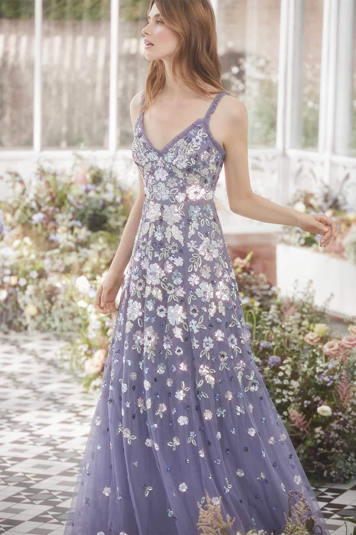 needle and thread wildflower sequin gown