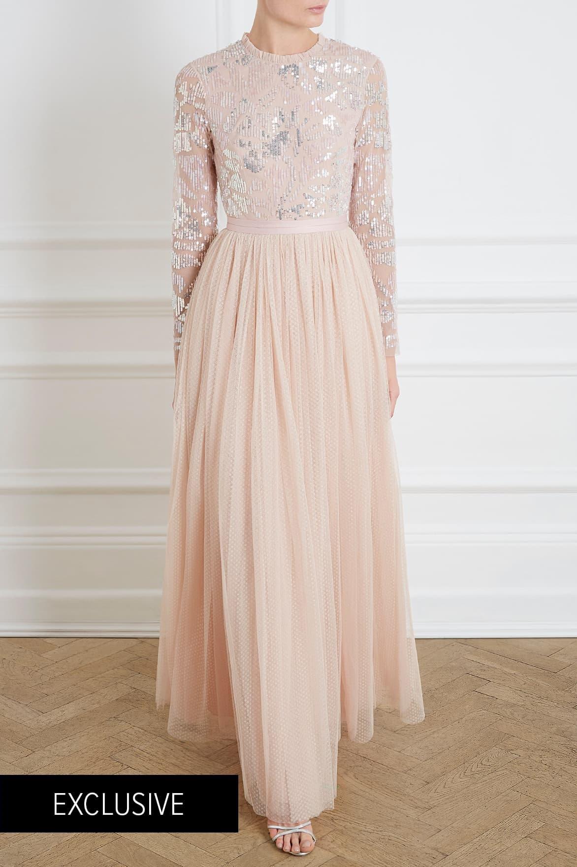 needle and thread floral gloss dress