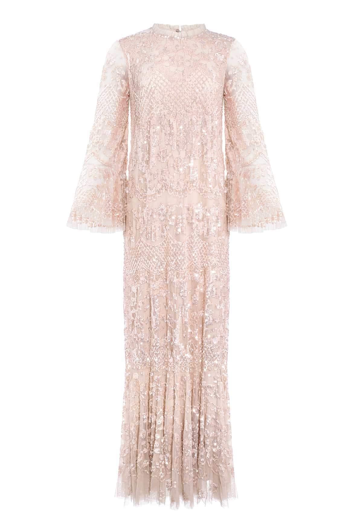Needle & Thread Lace Snowdrop Gown in Pink - Lyst