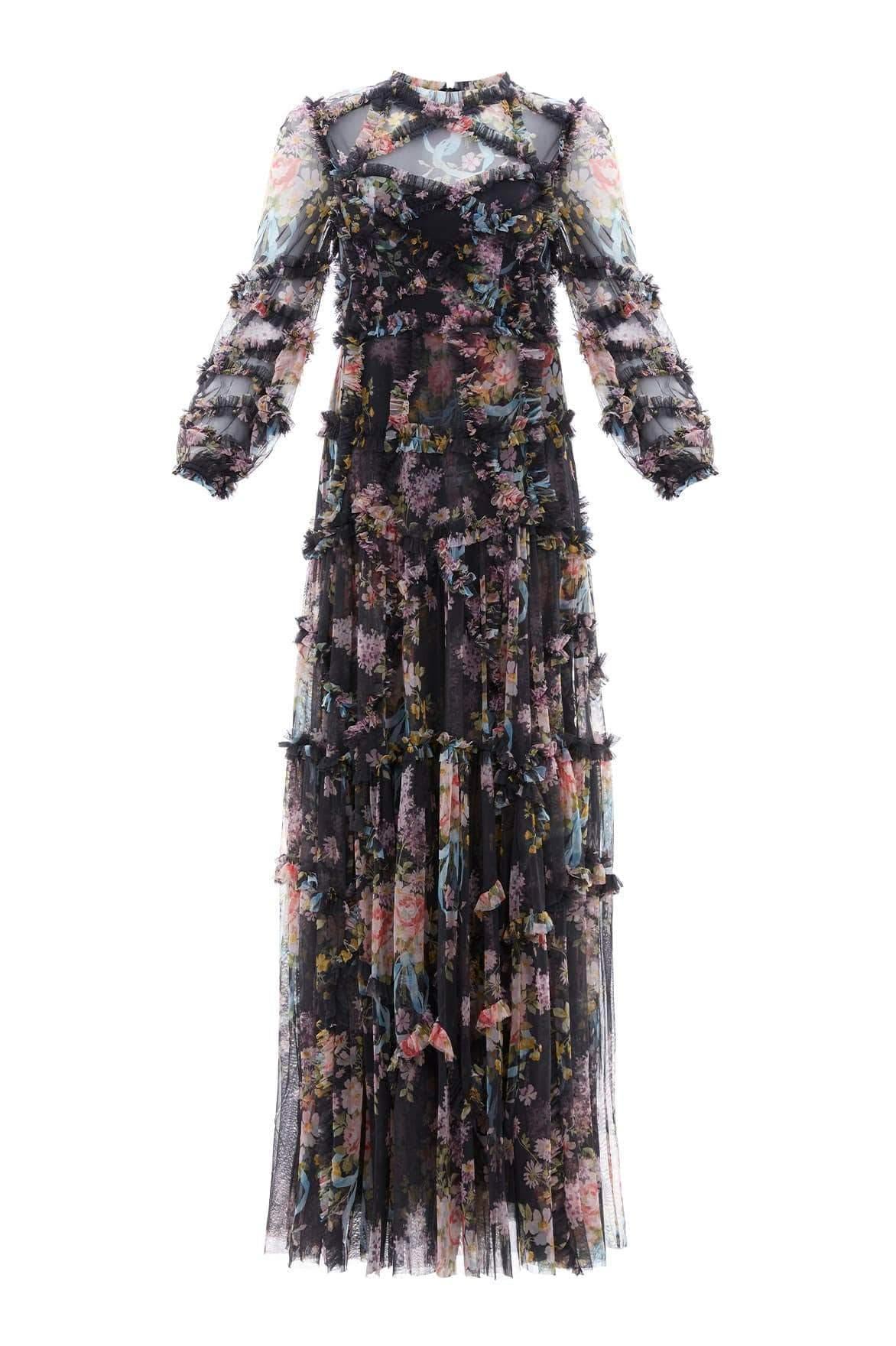 needle and thread ruffle gown
