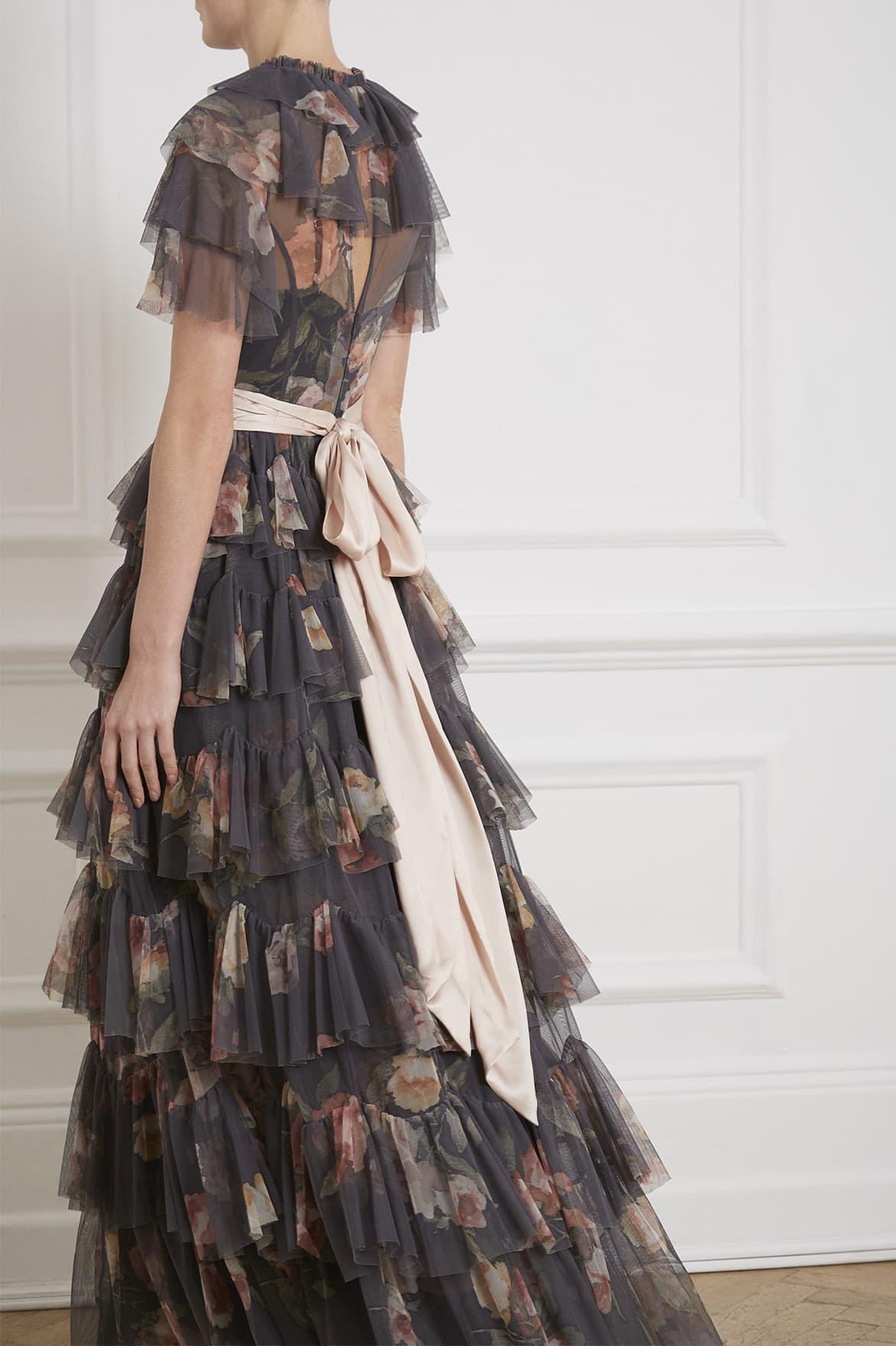 venetian rose tulle dress