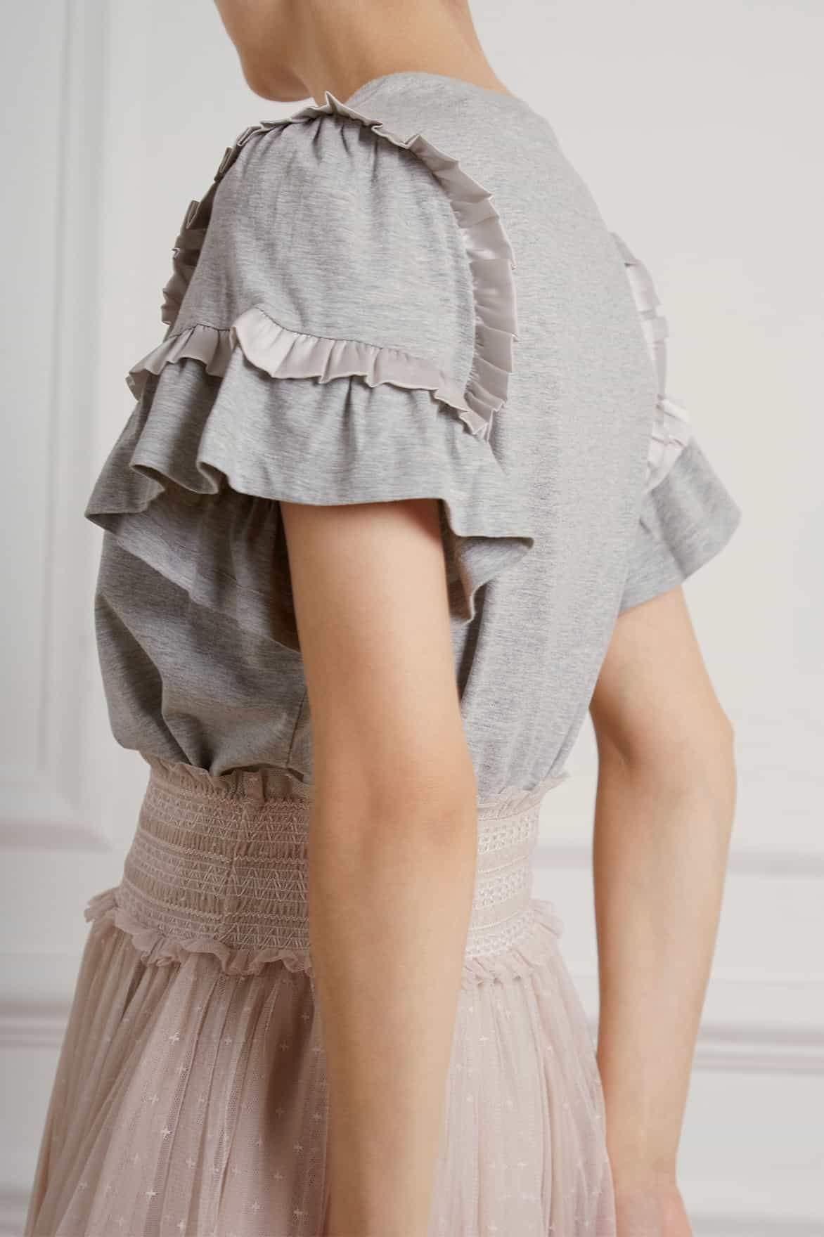 lipsy lara print ruffle maxi dress