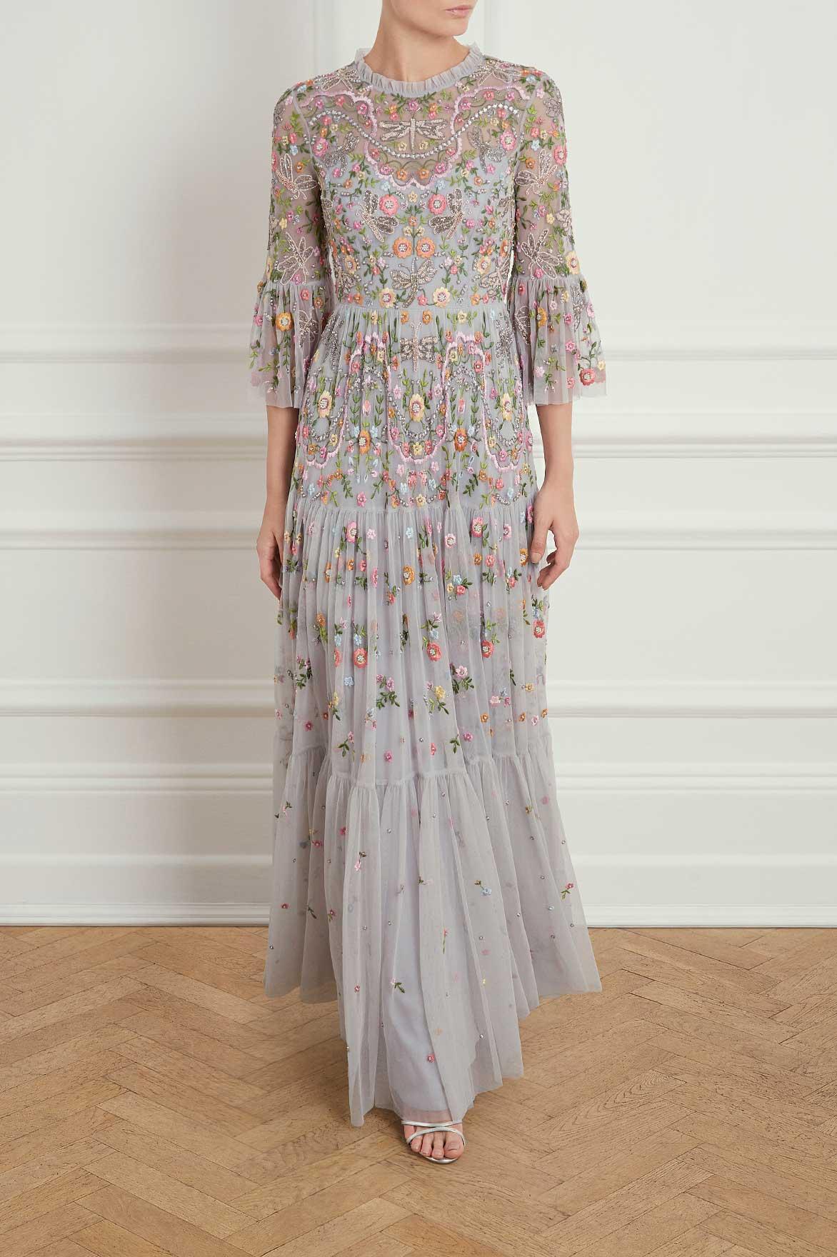 Needle & Thread Tulle Dragonfly Garden Maxi Dress in Blue - Lyst