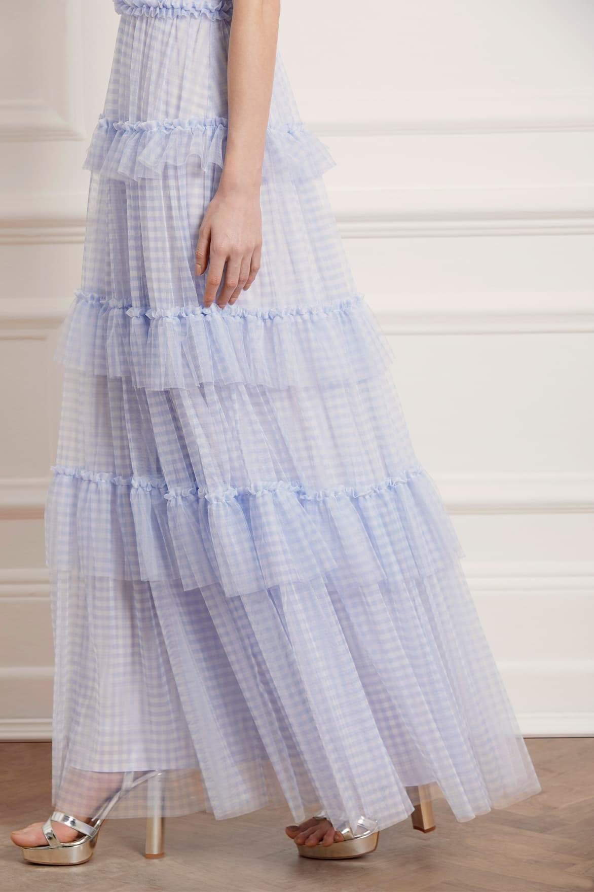 caroline gingham tulle corset gown