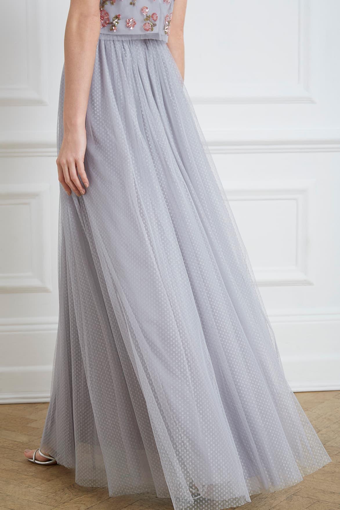 needle and thread tulle maxi skirt