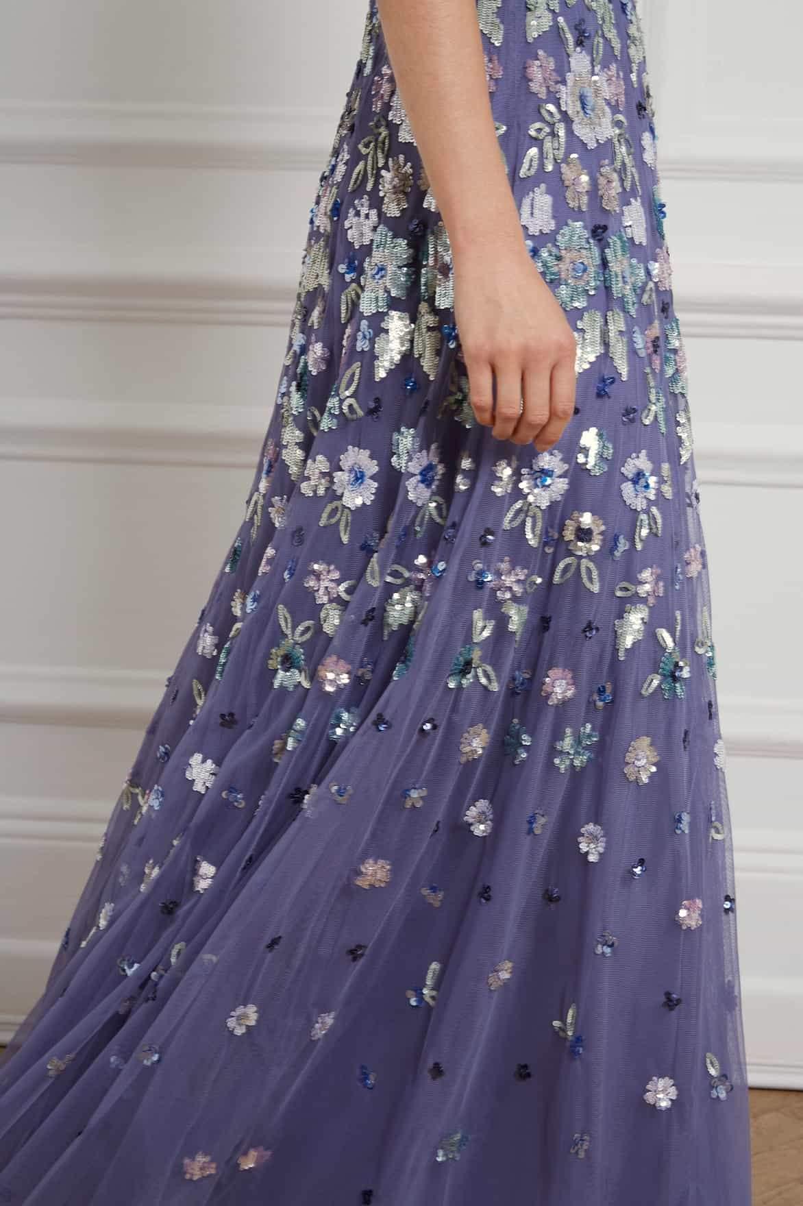 needle and thread wildflower sequin gown