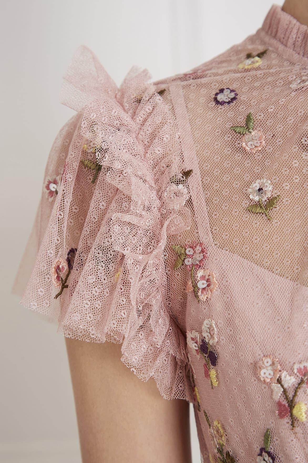 rococo bodice midi dress