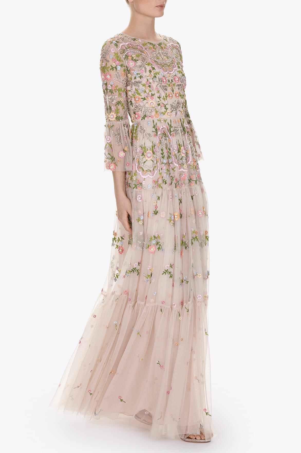 needle and thread dragonfly garden maxi dress