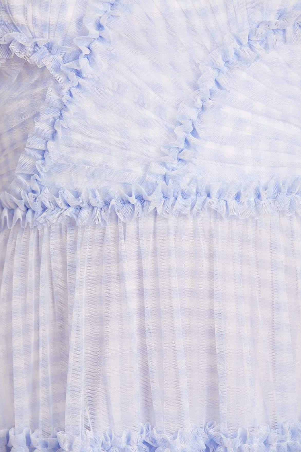 caroline gingham tulle corset gown