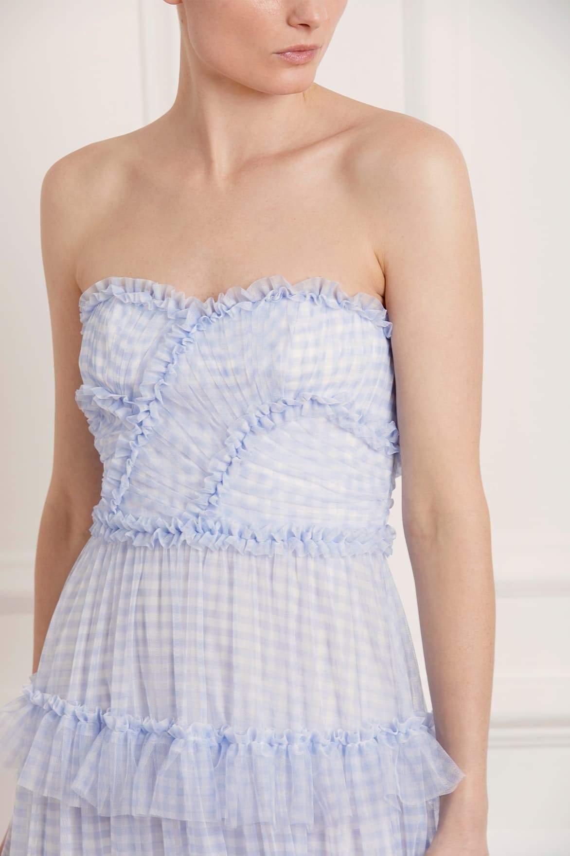 caroline gingham tulle corset gown