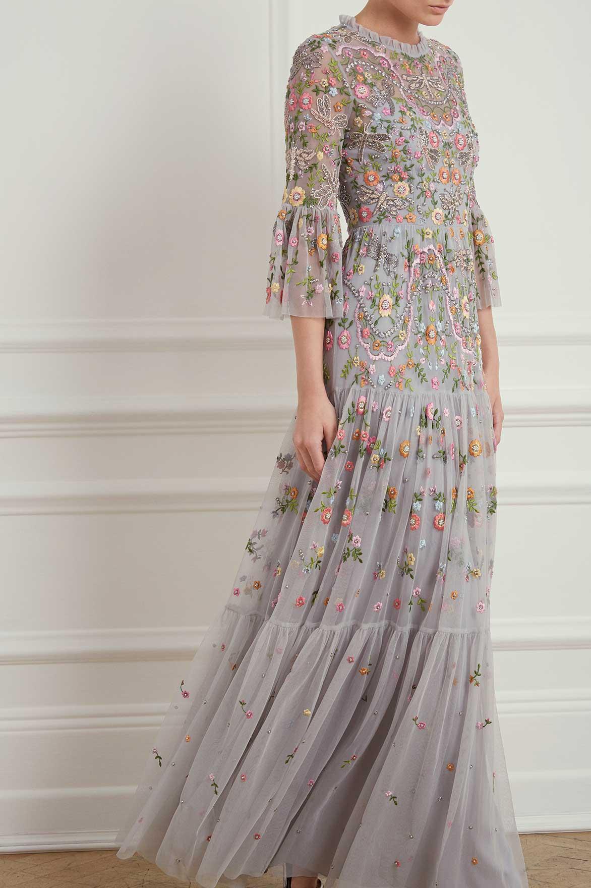 needle and thread dragonfly maxi dress