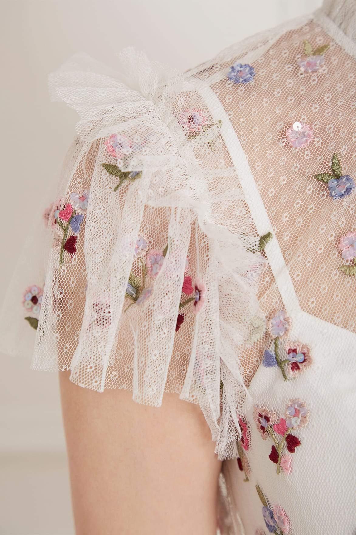 rococo bodice midi dress