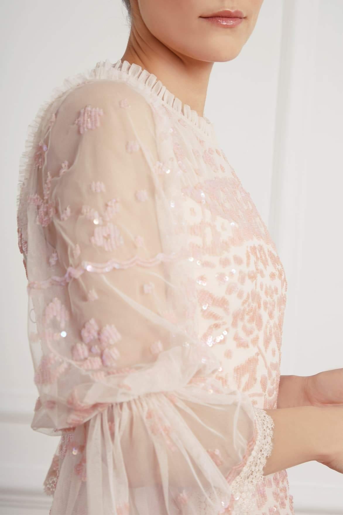 patchwork sequin gown needle and thread