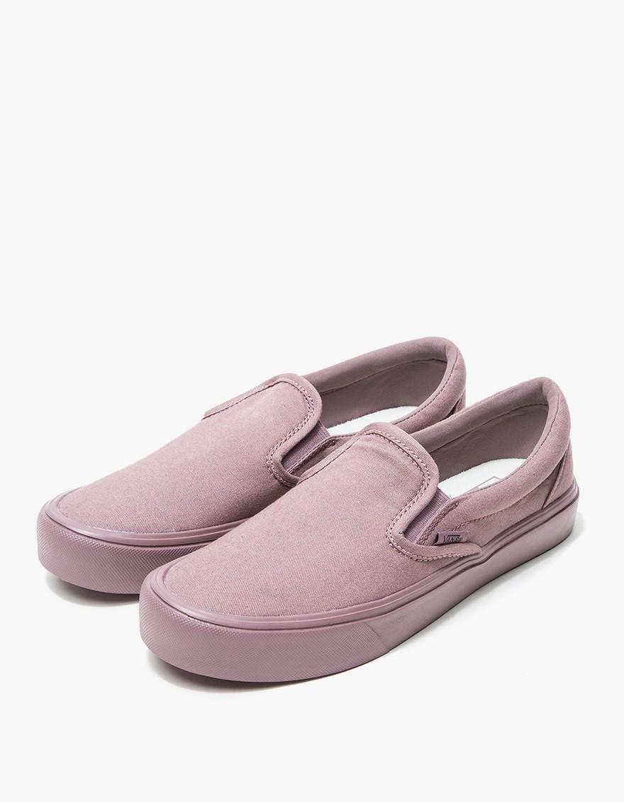 mauve slip on vans