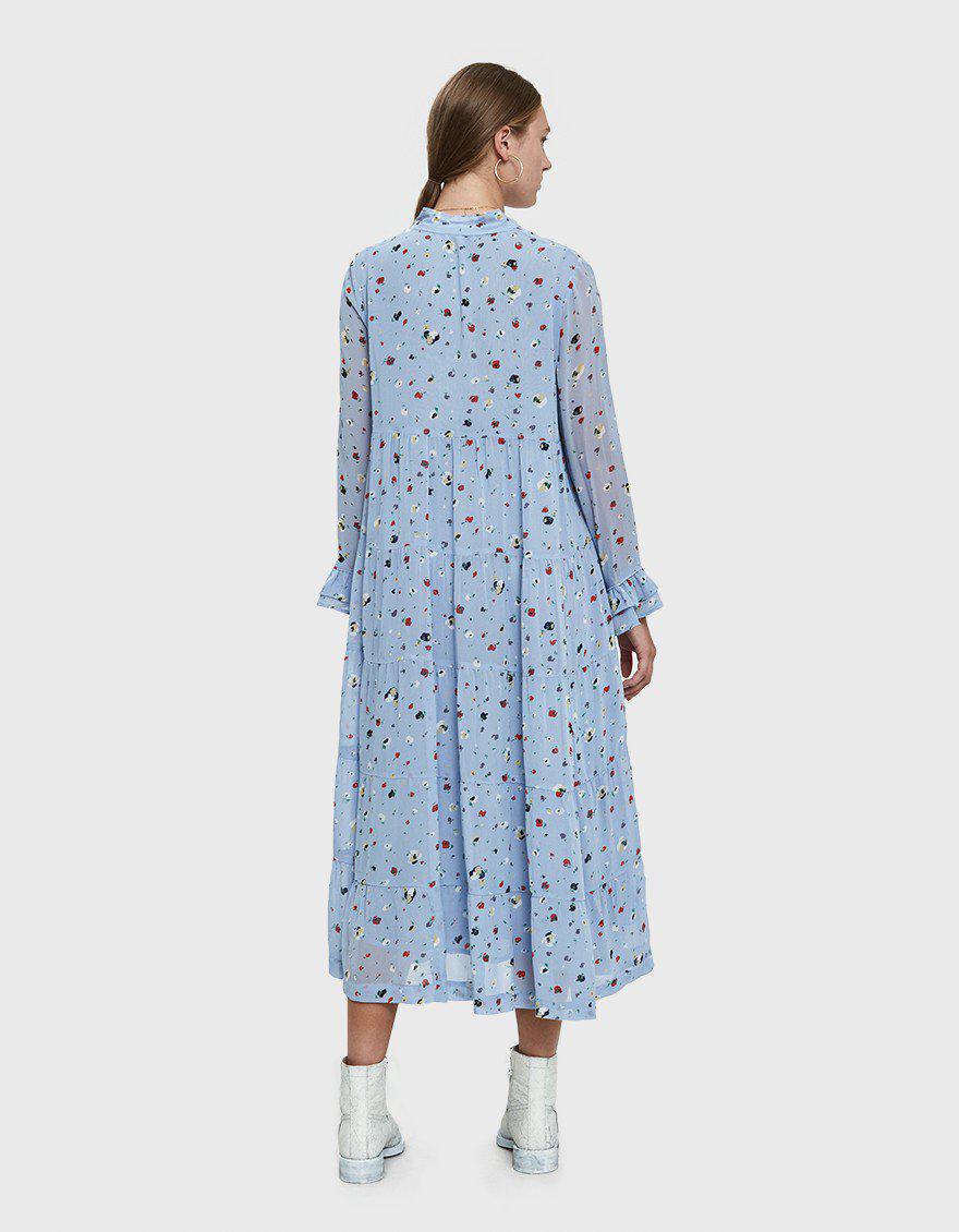 ganni dainty georgette dress