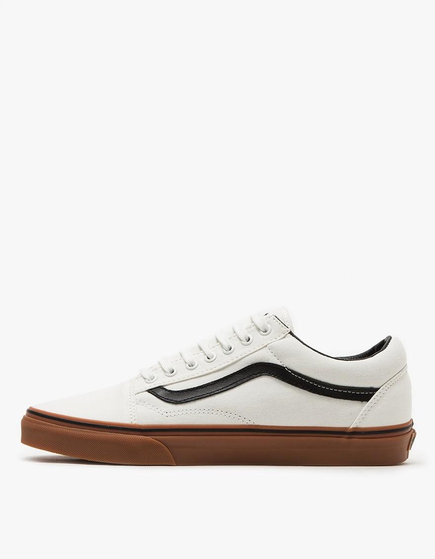 vans old skool white canvas