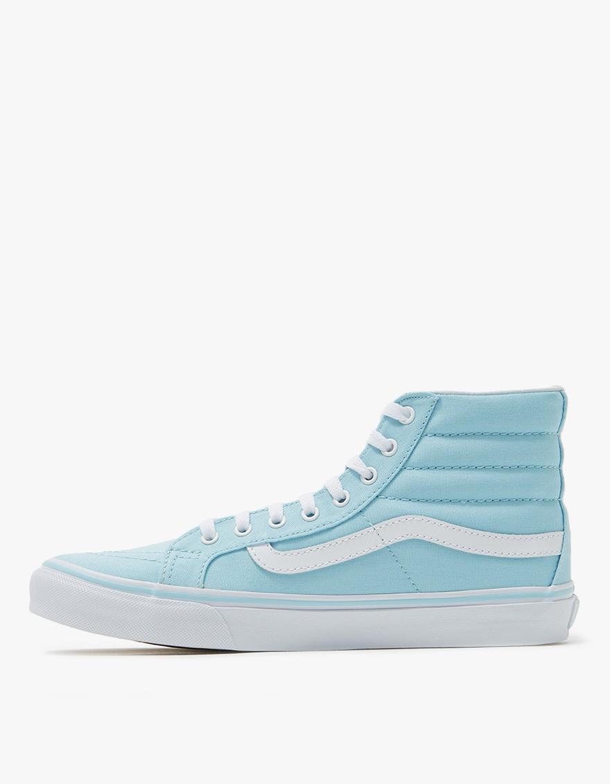 Download Vans Canvas Sk8-hi Slim In Crystal Blue/white - Lyst
