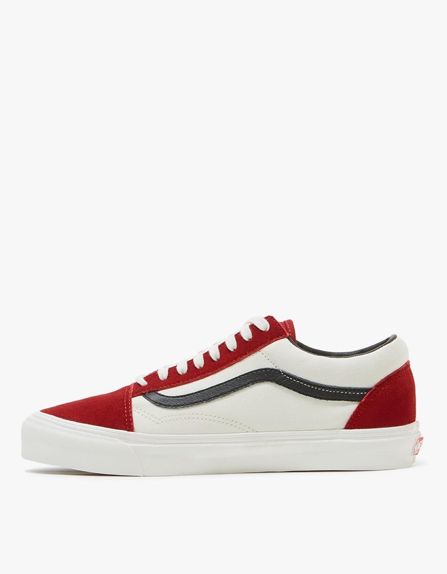 vans red dahlia old skool