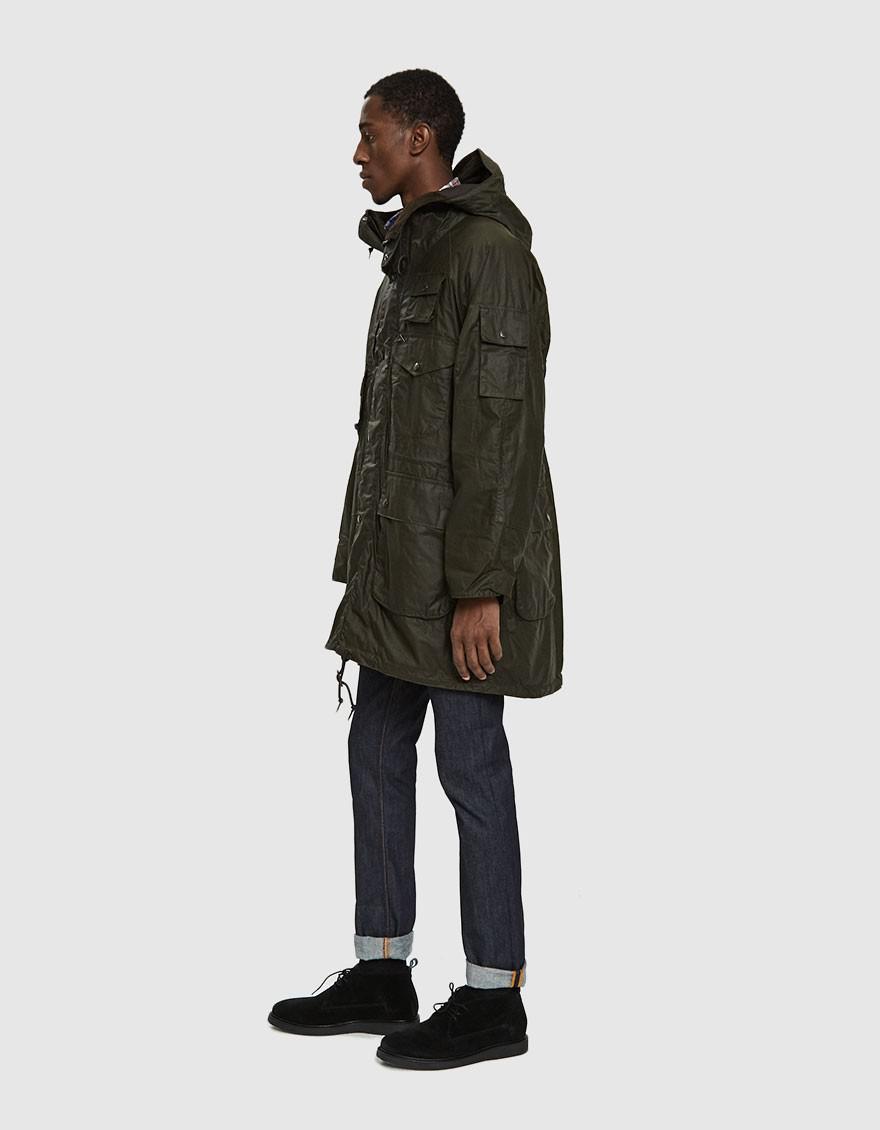 barbour zip parka