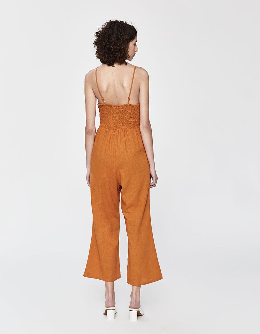 bow front jumpsuit