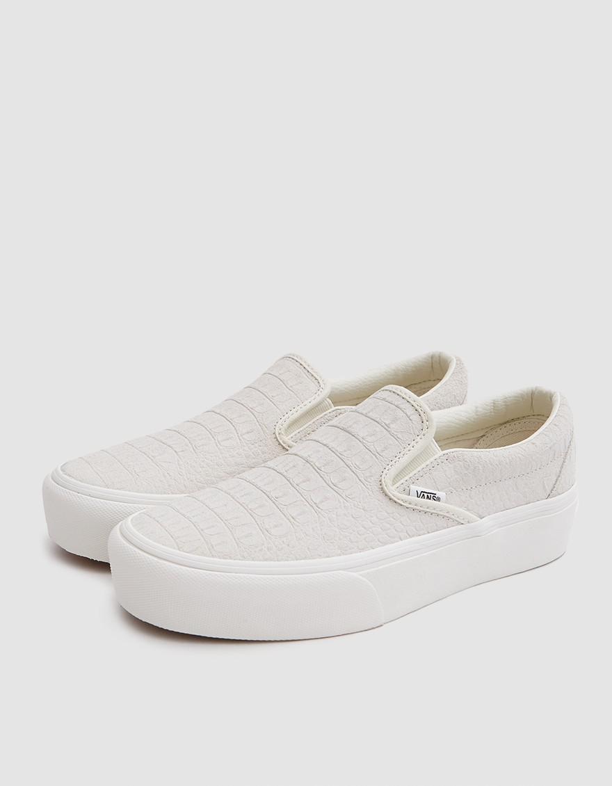 Classic Embossed Platform Slip On Classic Embossed Platform Slip On