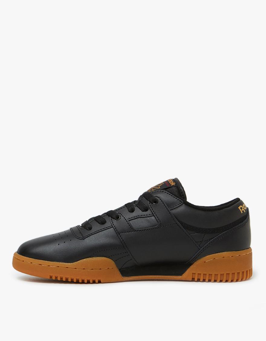 black reebok gum bottom