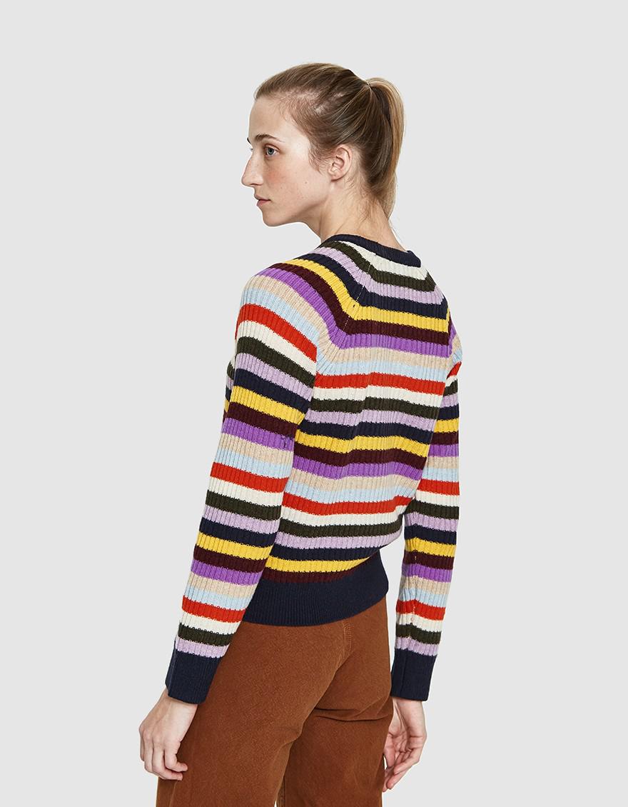 Ganni Wool Mercer Multicolor Pullover - Lyst