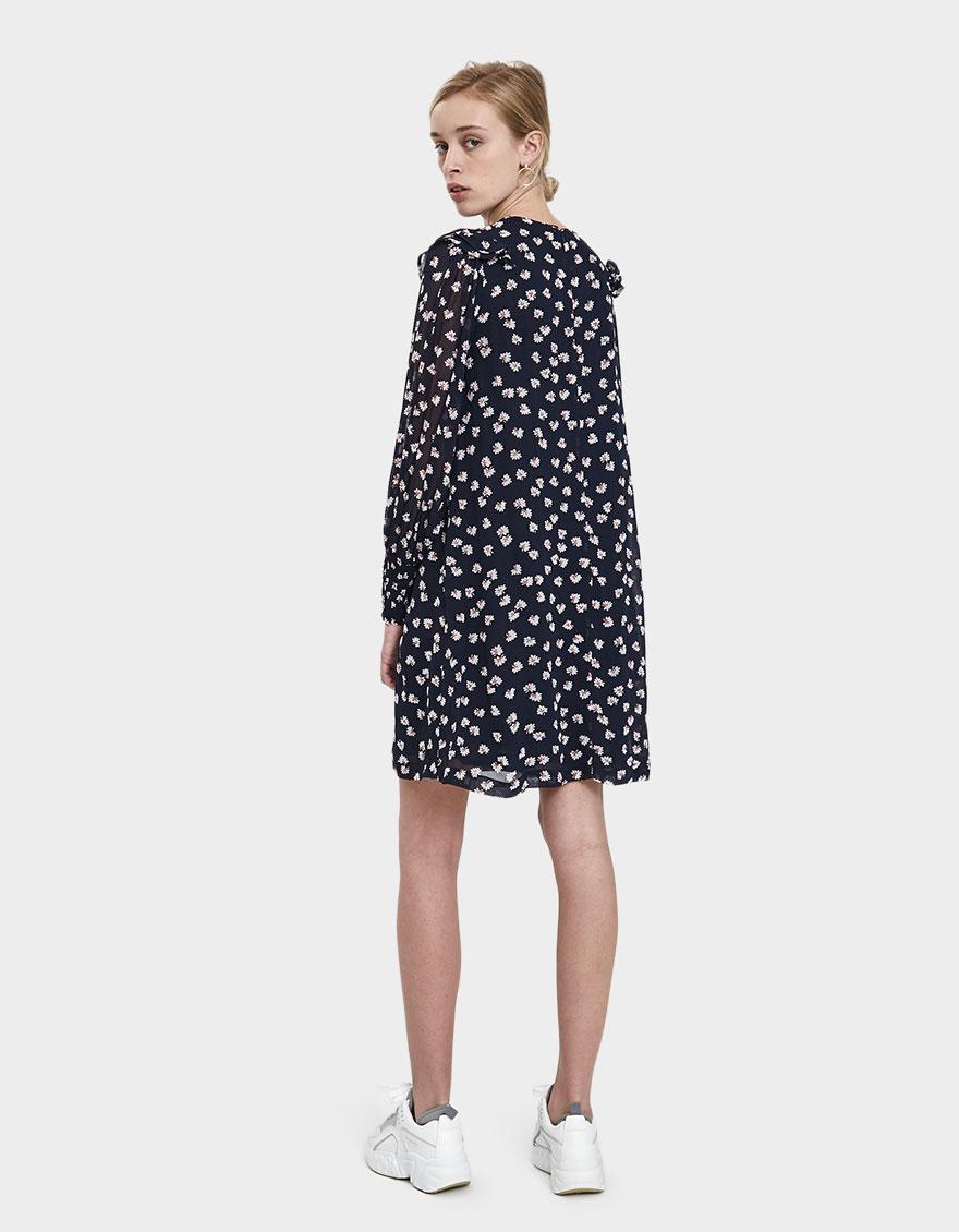 ganni rometty georgette mini dress