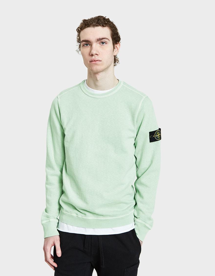stone island crewneck green