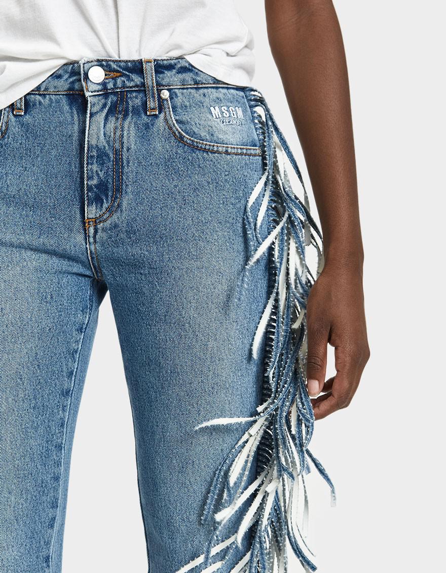 msgm fringe jeans