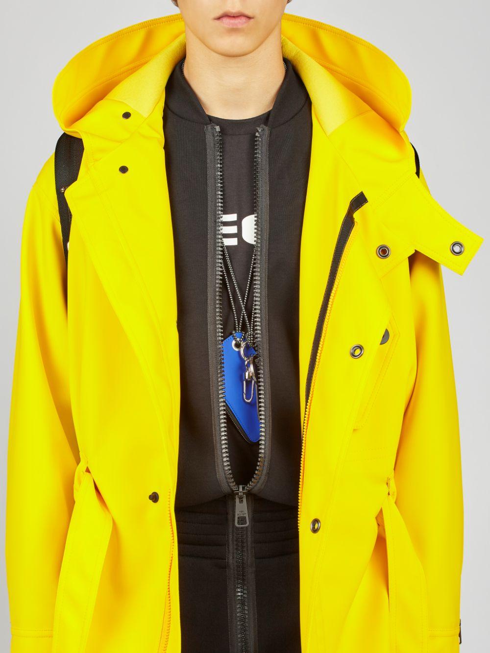 Neil Barrett Waterproof Rubber Hooded Raincoat in Yellow for Men Lyst