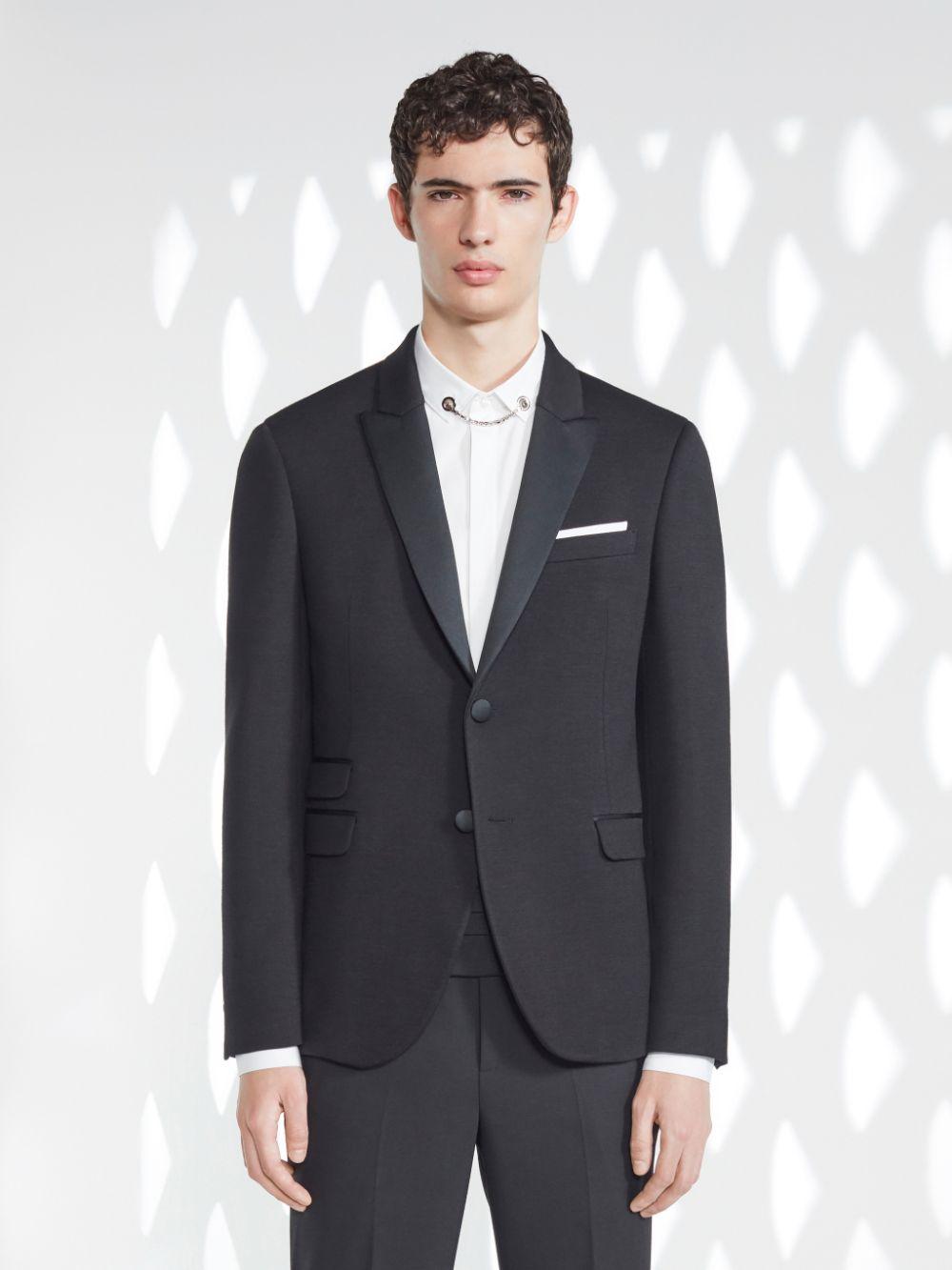 Neil Barrett Tuxedo Fine Bi-stretch Gabardine Fitted Slim Suit in Black ...