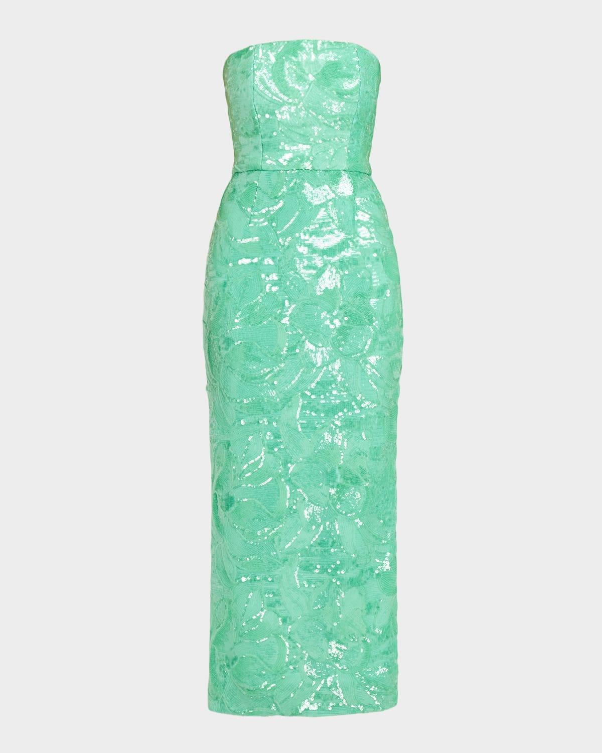 chinese dress ladies Helsi Kaia Floral Appliqu Midi Dress