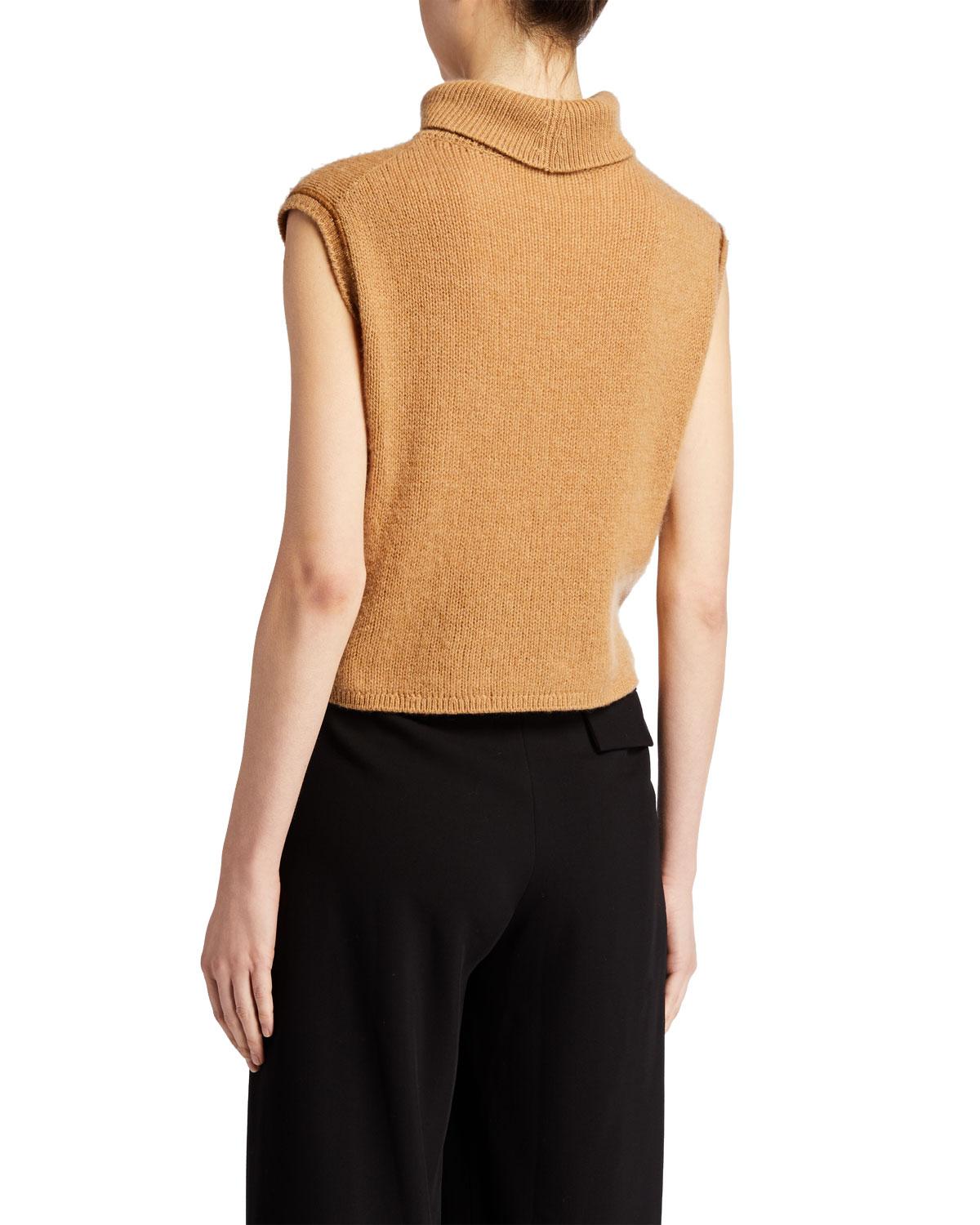 The Row Giselle Cashmere Turtleneck Sleeveless Sweater - Lyst
