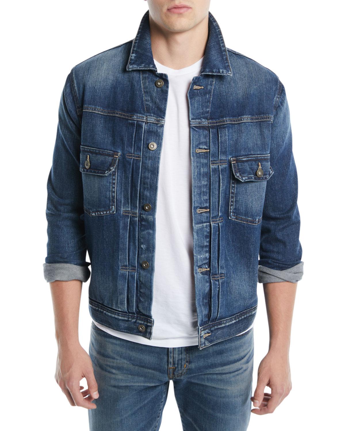 AG Jeans Denim Men&#39;s Omaha Jean Jacket in Blue for Men - Lyst